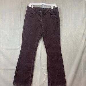 Tommy Hilfiger Corduroy Pants Women Size 6 Brown Bootcut Zip Fly Classic Fit